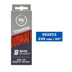 Tkaničky do bruslí Blue Sports Titanium Orange 120 palců = 304cm