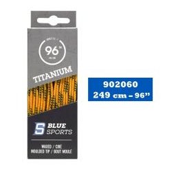 Tkaničky do bruslí Blue Sports Titanium Yellow 120 palců = 304cm