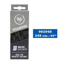 Tkaničky do bruslí Blue Sports Titanium Black 96 palců = 243cm