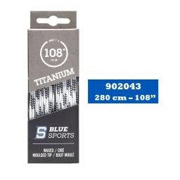 Tkaničky do bruslí Blue Sports Titanium White 72 palců = 182cm