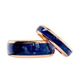 Luxusní wolframové prsteny s Lapis lazuli R-TU-153