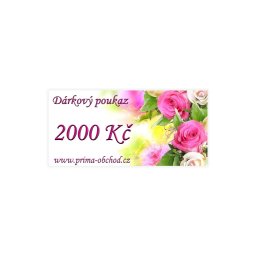 Dárkový poukaz 2000 Kč, barva viz foto