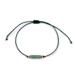 Náramek shamballa se skleněným korálkem, barva 7 zelená tmavá