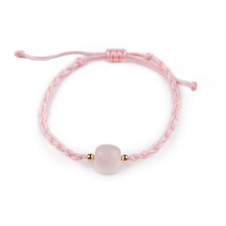 Náramek shamballa s imitací minerálu, barva 2 růžová nejsv.