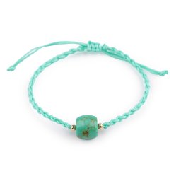 Náramek shamballa s imitací minerálu, barva 4 zelený tyrkys