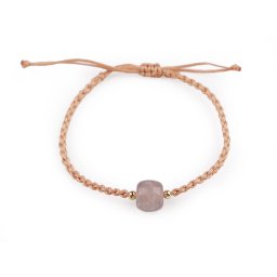Náramek shamballa s imitací minerálu, barva 5 béžová