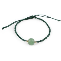 Náramek shamballa s imitací minerálu, barva 6 zelená tmavá