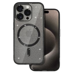 Pouzdro Toptel Glitter MagSafe Case iPhone 15 - Černé