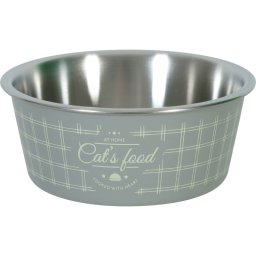 Miska nerez FOOD CAT 400ml šedá