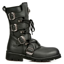 boty NEW ROCK - VEGAN PLANING NEGRO SIN - M.1473-V1