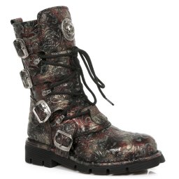 boty NEW ROCK - VINTAGE FLOWER ROJO - M.1473-S42