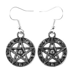 náušnice Pentagram - PSY1052