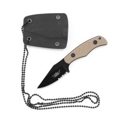 UZI nůž NECK s pouzdrem pro zavěšení TAN