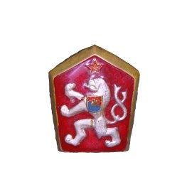 Odznak ČSLA - LEV smaltovaný ČERVENÝ