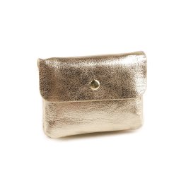Peněženka metalická 8x11 cm, barva 2 zlatá sv.