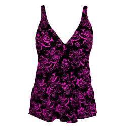 Aquarella tankini tílko - plavky S136 L zářivě růžová