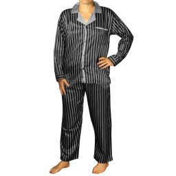 Guante Satin pánské pyžamo kostičky K150814 L černá