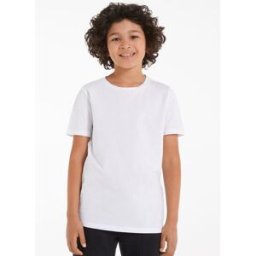 Tezenis Dětské Tričko Basic s Kulatým Výstřihem ze 100% Bavlny Unisex Unisex Bílá Größe 10-11