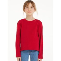 Tezenis Bavlněné Unisex Triko s Dlouhým Rukávem Basic Unisex Cervená Größe 12-13