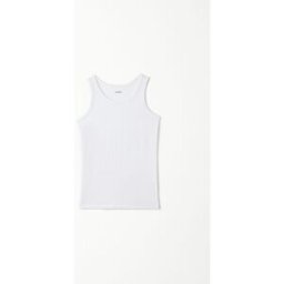 Tezenis Dětské Bavlněné Unisex Tílko Basic s Širokými Ramínky Unisex Bílá Größe 4-5