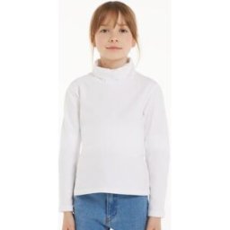 Tezenis Dětské Triko s Dlouhým Rukávem a Rolákem z Termo Bavlny Unisex Unisex Bílá Größe 4-5