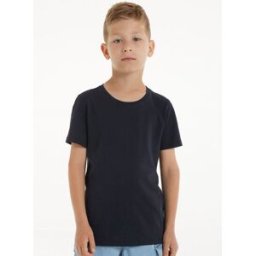 Tezenis Dětské Tričko Basic s Kulatým Výstřihem ze 100% Bavlny Unisex Unisex Modrá Größe 6-7
