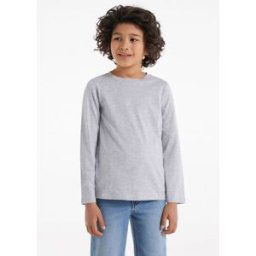 Tezenis Bavlněné Unisex Triko s Dlouhým Rukávem Basic Unisex Šedá Größe 2-3