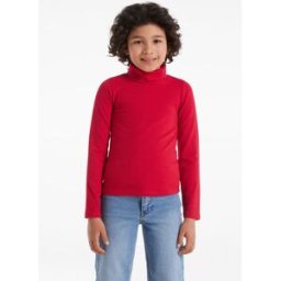 Tezenis Dětské Triko s Dlouhým Rukávem a Rolákem z Termo Bavlny Unisex Unisex Cervená Größe 2-3