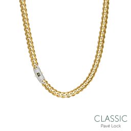 Monaco Chain Classic Plain Pavé lock 8 mm IZ30147