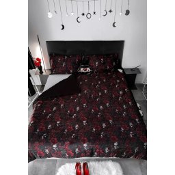 přikrývka (přehoz) KILLSTAR - Beastie Bloom - Black - KSRA010548