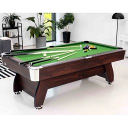 Hop-sport Vip Extra Pool Kulečníkový stůl , 9 stop, černý, s potahy na tenis a vzdušný hokej