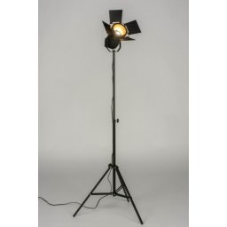 Stojací designová industriální lampa Cinema Logic Black
