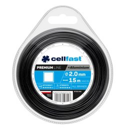 Cellfast Žací lanko čtverec PREMIUM + hliníkové částice 2,0mm x 15m 35-042-CF