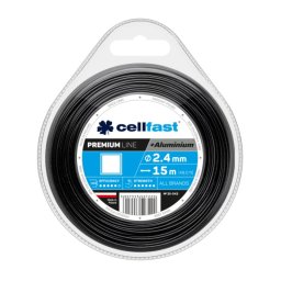 Cellfast Žací lanko čtverec PREMIUM + hliníkové částice 2,4mm x 15m 35-043-CF