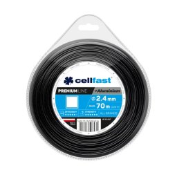 Cellfast Žací lanko čtverec PREMIUM + hliníkové částice 2,4mm x 70m 35-047-CF