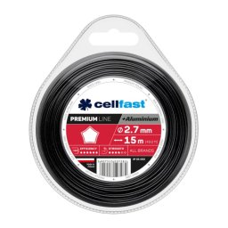 Cellfast Žací lanko hvězda PREMIUM + hliníkové částice 2,7mm x 15m 35-055-CF