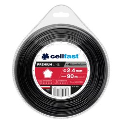 Cellfast Žací lanko hvězda PREMIUM + hliníkové částice 2,4mm x 90m 35-057-CF