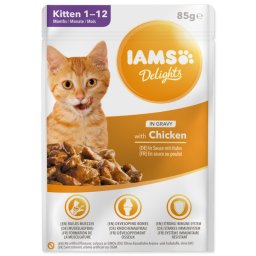 Iams Cat Kitten 85g kuře v omáčce