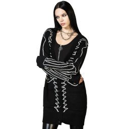 svetr unisex (cardigan) KILLSTAR - Your Remains - Black - KSRA010005