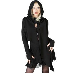mikina dámská KILLSTAR - Fallen Lilith Crop - Black - KSRA010019