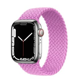 Řemínek iMore Braided Solo Loop Apple Watch Series 9/8/7 45mm - světle růžový (XS)