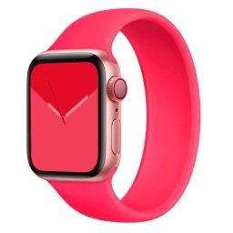 Řemínek iMore Solo Loop Apple Watch Series 9/8/7 45mm - Brilantně růžová (S)
