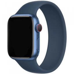 Řemínek iMore Solo Loop Apple Watch Series 9/8/7 45mm - Hlubokomořsky modrá (M)