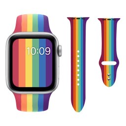Řemínek iMore SmoothBand pro Apple Watch Series 9/8/7 (45mm) - Duhový