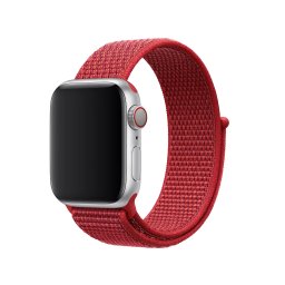 Řemínek iMore NYLON Apple Watch Series 9/8/7 45mm - Červený