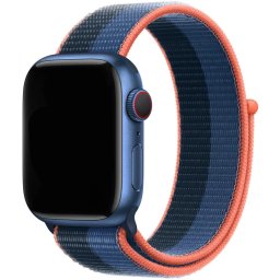 Řemínek iMore NYLON Apple Watch Series 9/8/7 45mm - ledňáčkově/hlubokomořsky modrý