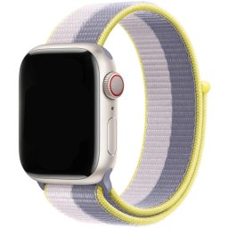 Řemínek iMore NYLON Apple Watch Series 9/8/7 45mm - Levandulově šedá / světle liliová