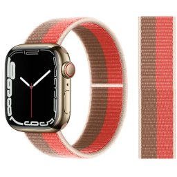 Řemínek iMore NYLON Apple Watch Series 9/8/7 45mm - Pink Pomelo-Tan
