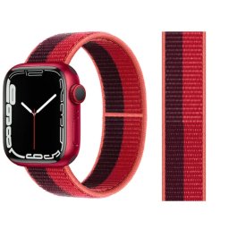Řemínek iMore NYLON Apple Watch Series 9/8/7 45mm - Wine-Red
