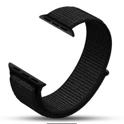 Řemínek iMore NYLON Apple Watch Series 9/8/7 45mm - Černý s červeným propletením